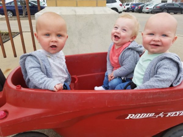 triple radio flyer wagon